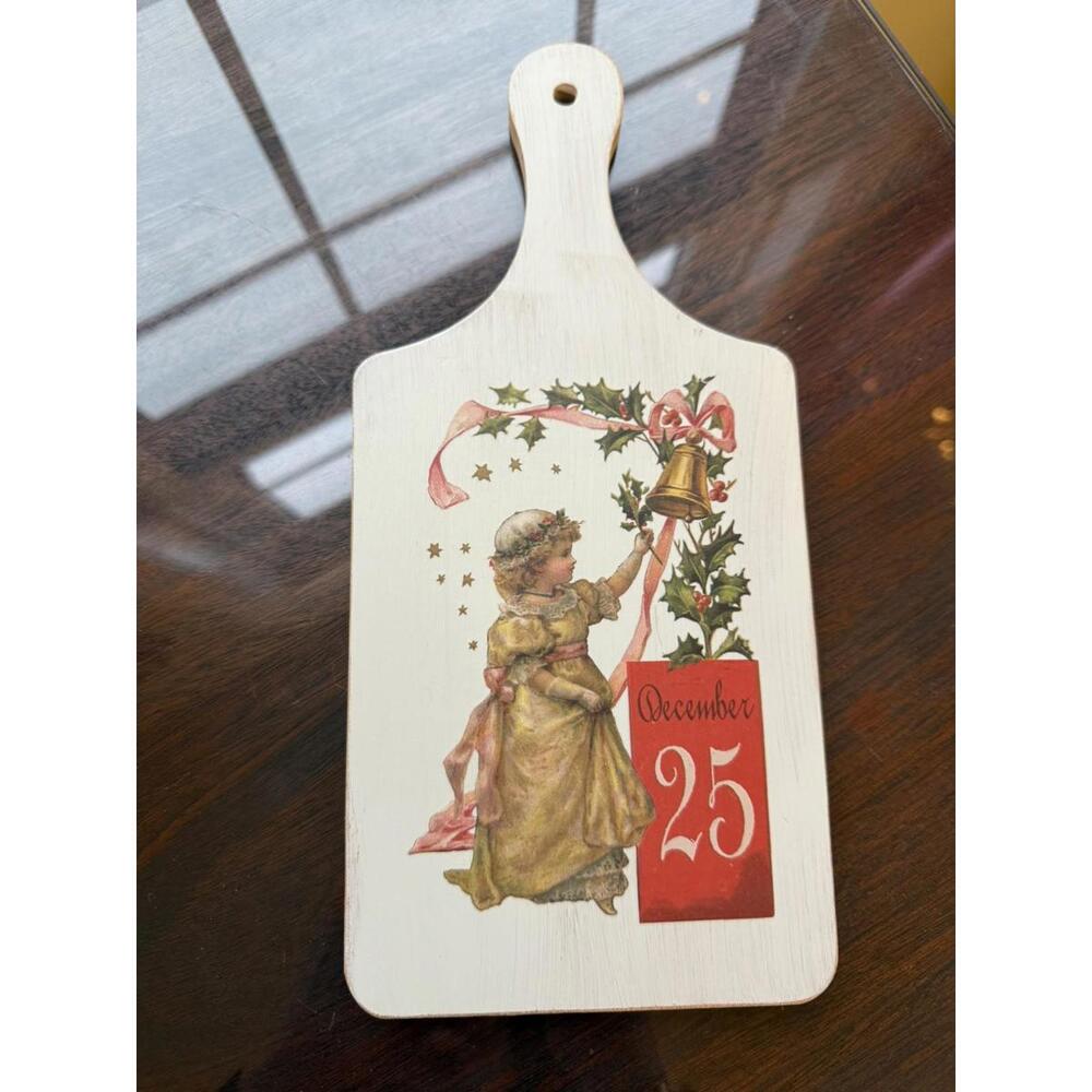 Decorative Christmas Wood Cutting Board; home decor